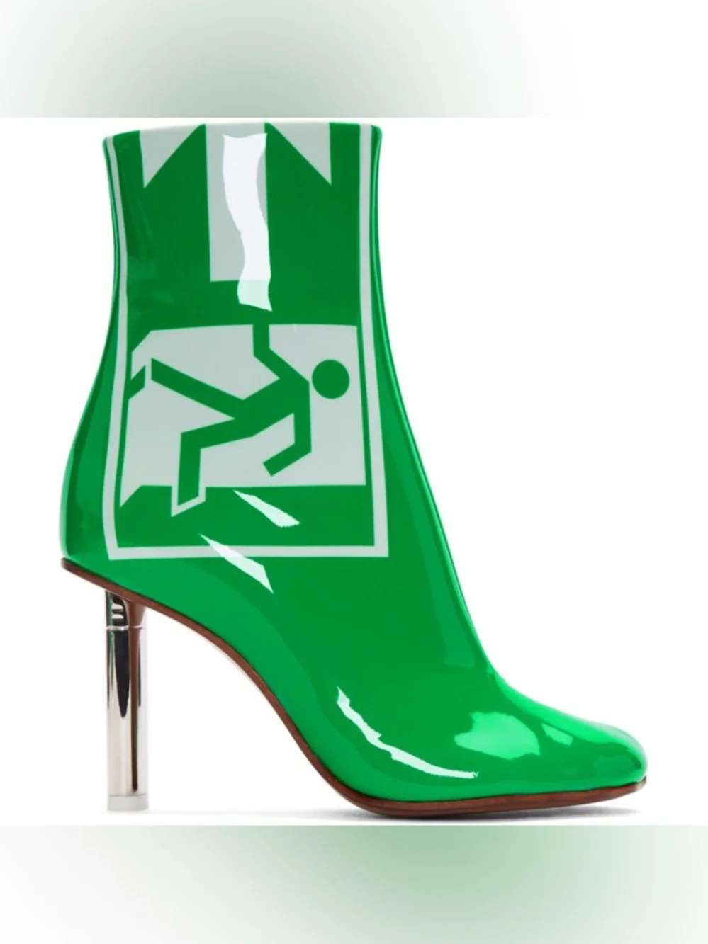 Vetements Green Patent Exit Lighter Boots - EUR 36 | US 6